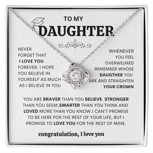 "Daughter Gift Necklace with Loving Message - Jewelry Keepsake from Parents - Inspirational"