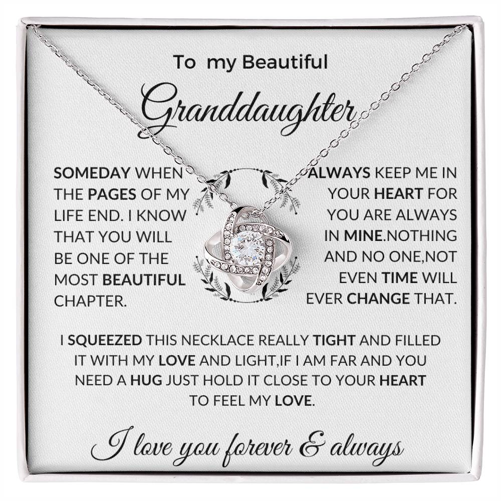 Granddaughter Jewelry Gift necklace for birthday, Xmas, Graduation ,special occasion. Gift from grandparents