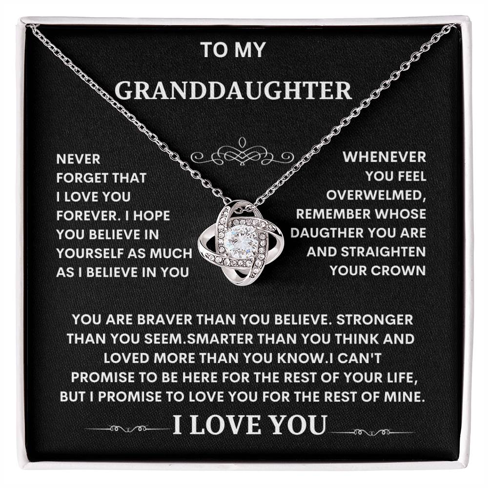 Granddaughter Necklace, Special Gift for Granddaughter. Heartfelt Granddaughter Present. Cherished Granddaughter Keepsake