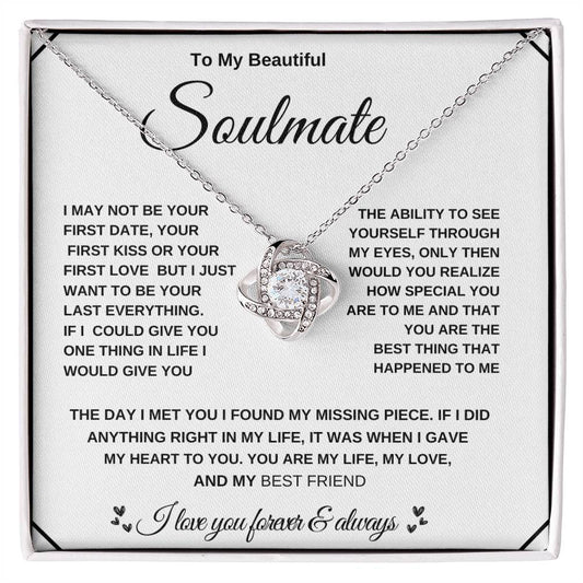 Forever Love Soulmate Necklace Gift for Wife,Romantic Soulmate Necklace for Wife - Thoughtful Gift Idea