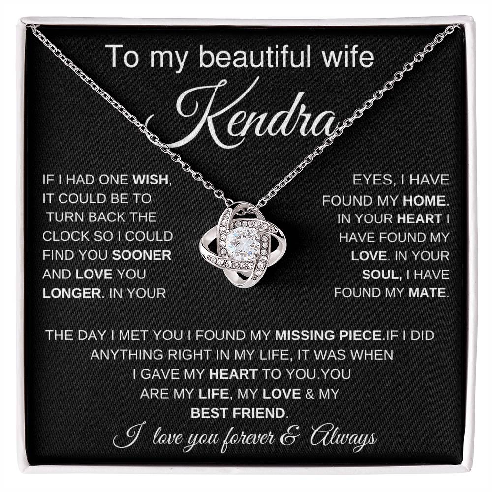 personalized necklace for wife,Unique pendant necklace for wife anniversary gift, Customized necklace for wife with heartfelt message