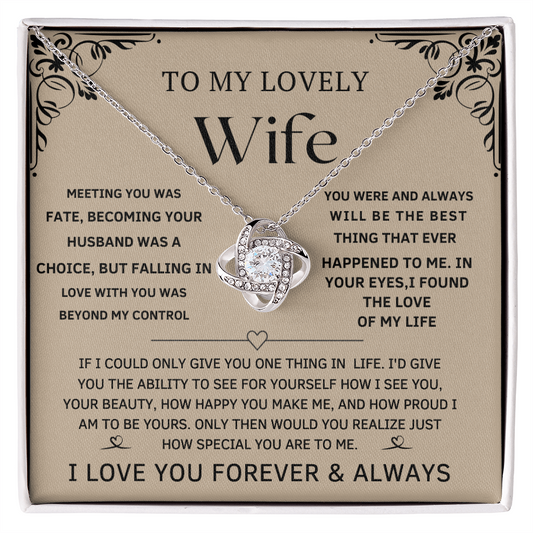 Wife Necklace Gift From Husband - Romantic Love Jewelry for Anniversary Birthday