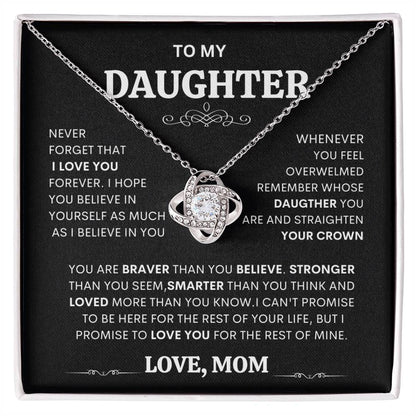 To My Daughter Necklace Gift for Daughter from Dad or mom Daughter Father Necklace gift