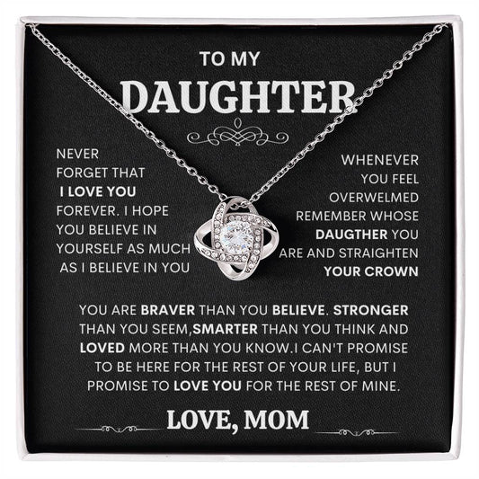 To My Daughter Necklace Gift for Daughter from Dad or mom Daughter Father Necklace gift