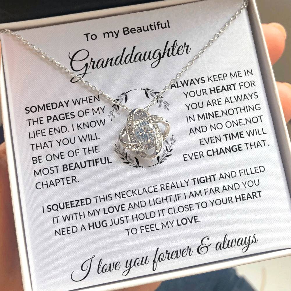 Granddaughter Jewelry Gift necklace for birthday, Xmas, Graduation ,special occasion. Gift from grandparents