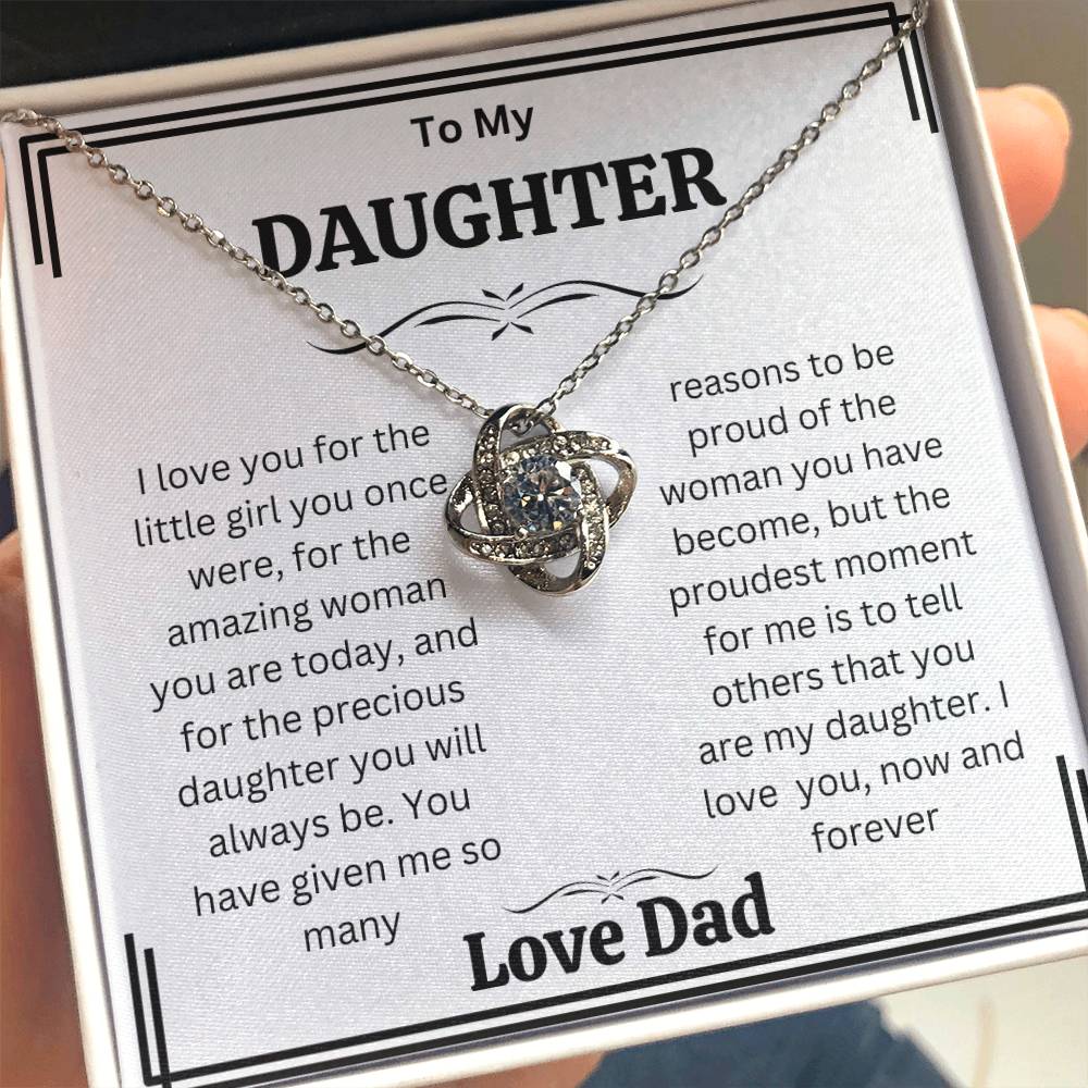 Daughter  gift Necklaces from dad,  Heartfelt Gifts  from dad Birthday christmas gift for daughter