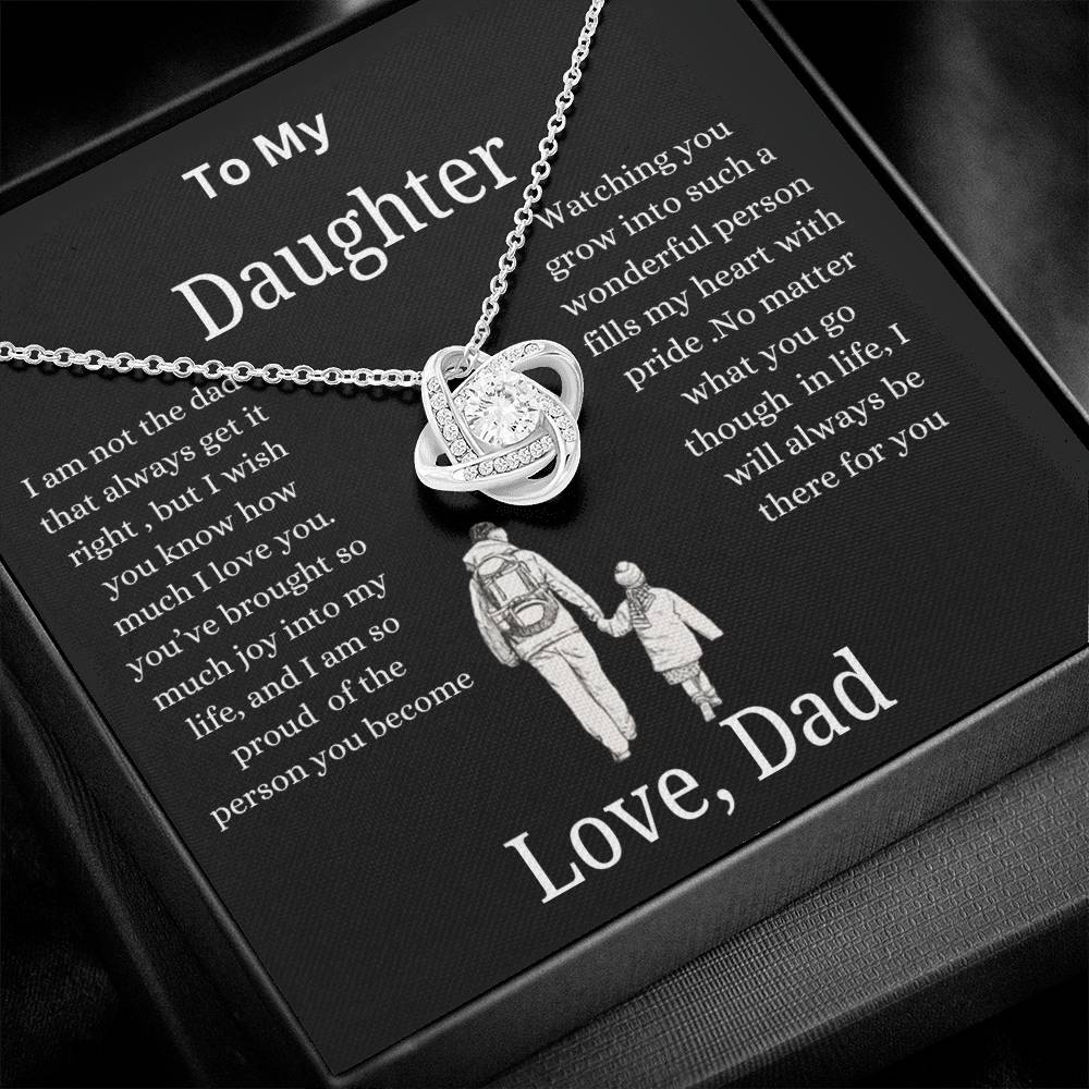 To My Daughter Necklace from Dad - Meaningful Gift of Love" "Father to Daughter Necklace - Heartfelt Gift for Her"