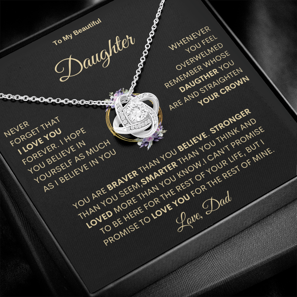 Daughter necklace gift from dad ,mom,special Christmas  Daughter present .