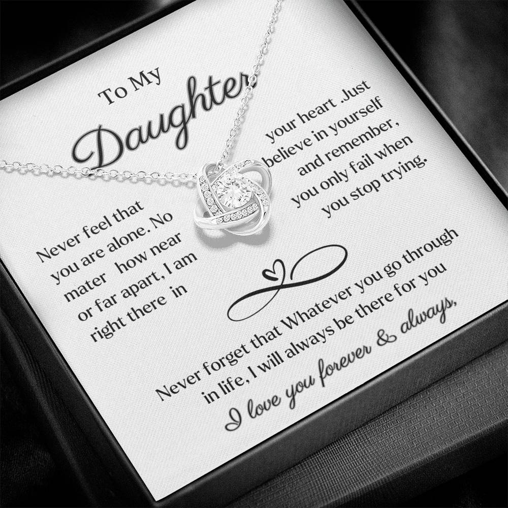 Daughter necklace gift from dad or mom .Birthday Christmas gift from parents to daughter