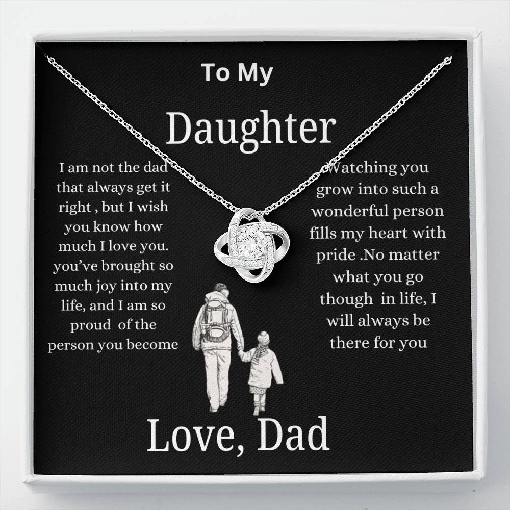 To My Daughter Necklace from Dad - Meaningful Gift of Love" "Father to Daughter Necklace - Heartfelt Gift for Her"