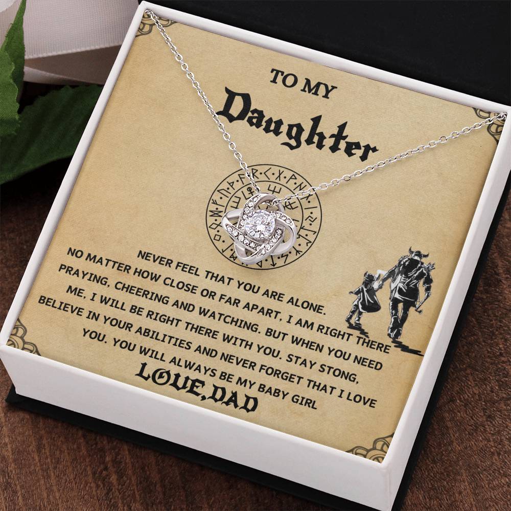 Daughter Necklace, From Viking Dad To My Daughter Necklace, I Want You To Believe Deep In Your Heart