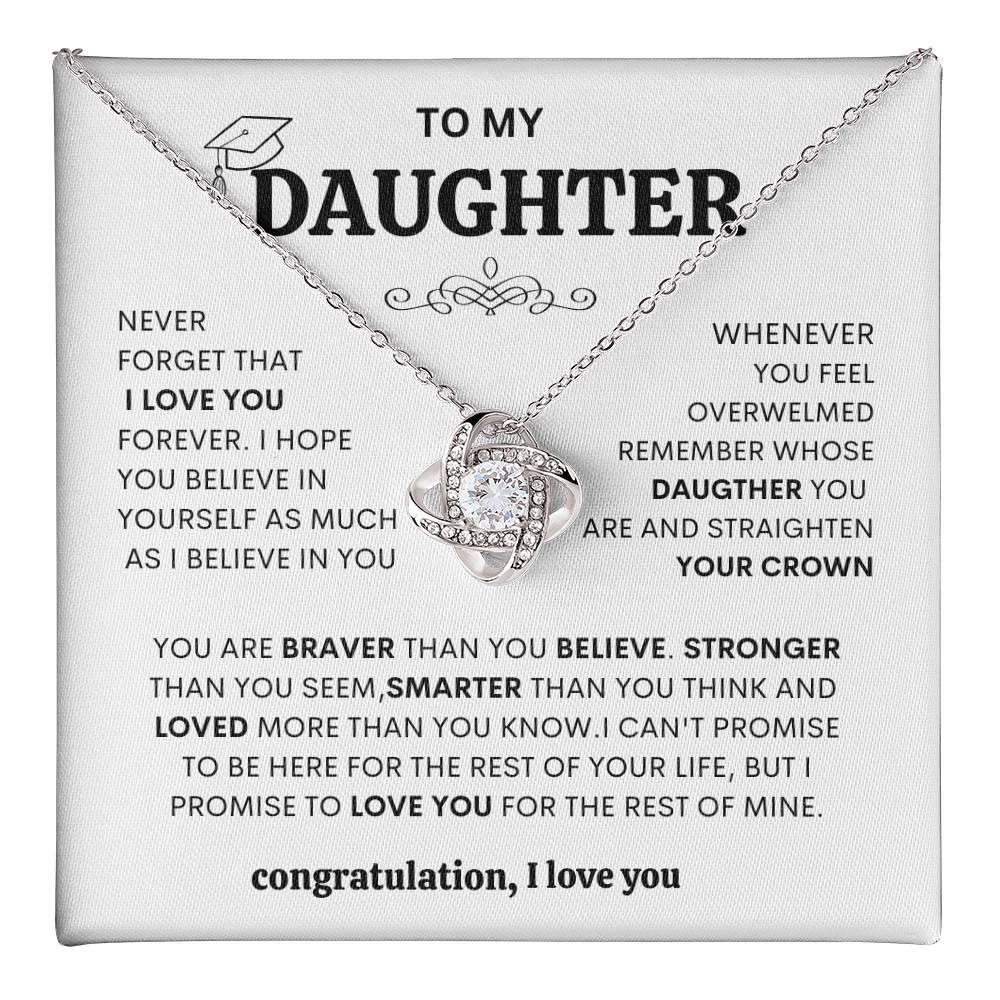 "Daughter Gift Necklace with Loving Message - Jewelry Keepsake from Parents - Inspirational"