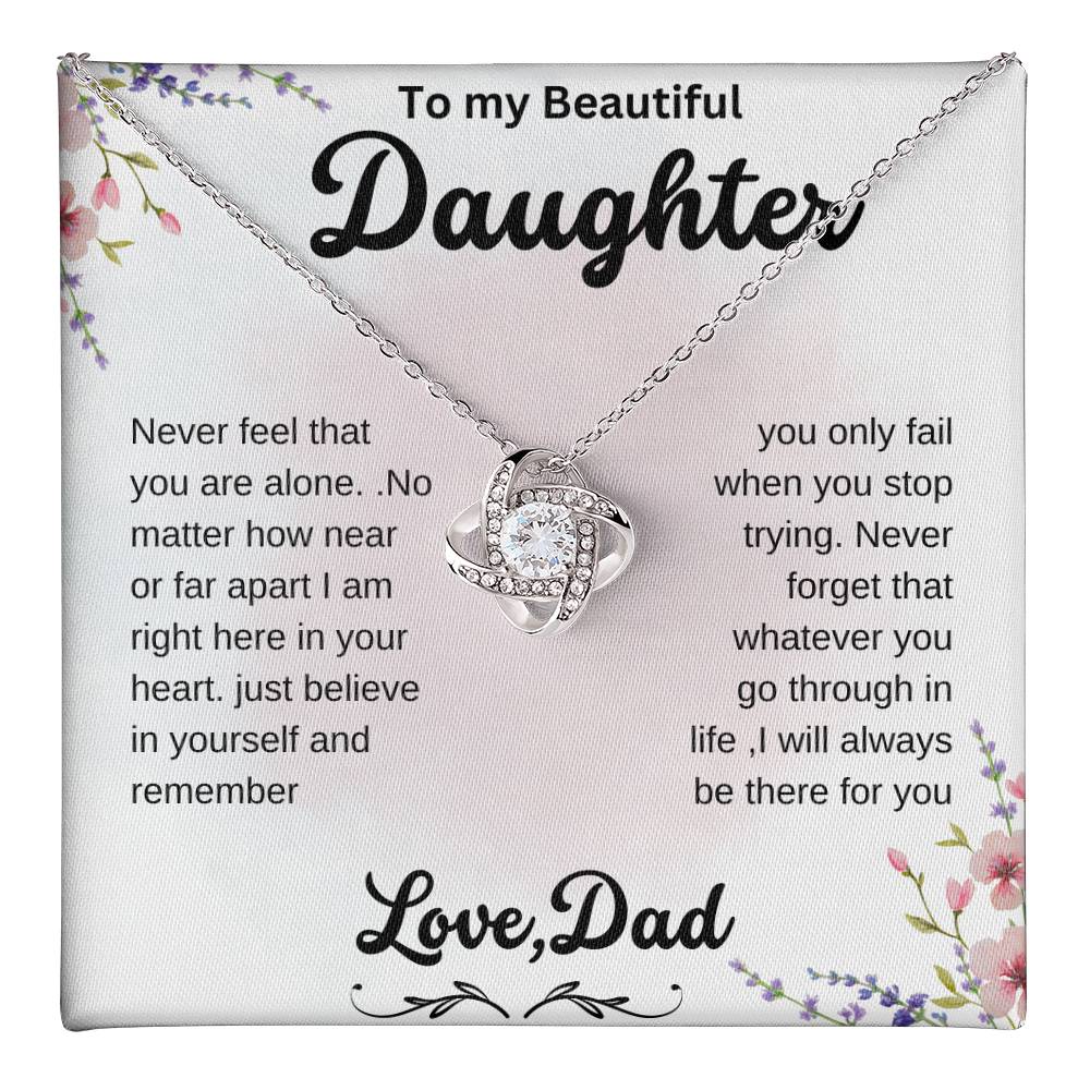 Daughter Necklace From Dad,Sentimental fatherly love gift necklace for daughter,