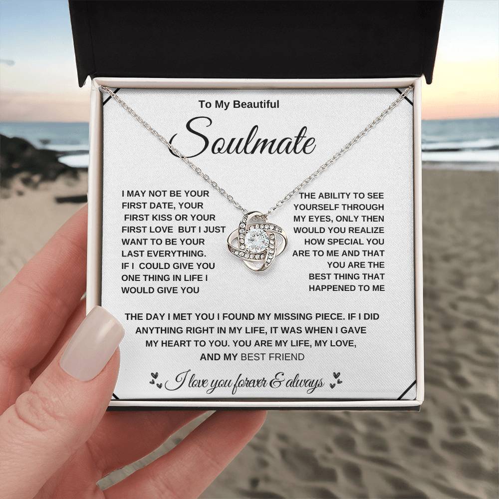 Forever Love Soulmate Necklace Gift for Wife,Romantic Soulmate Necklace for Wife - Thoughtful Gift Idea