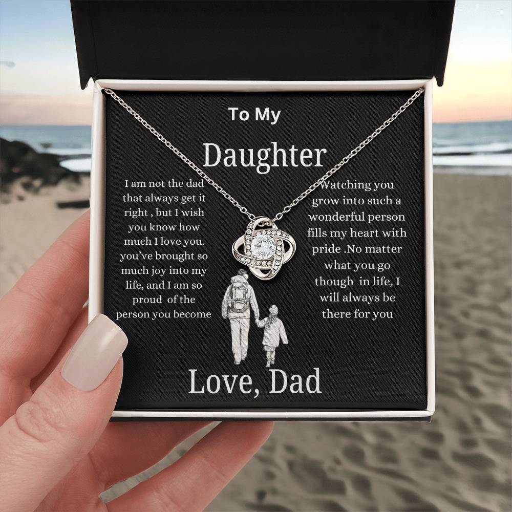 To My Daughter Necklace from Dad - Meaningful Gift of Love" "Father to Daughter Necklace - Heartfelt Gift for Her"