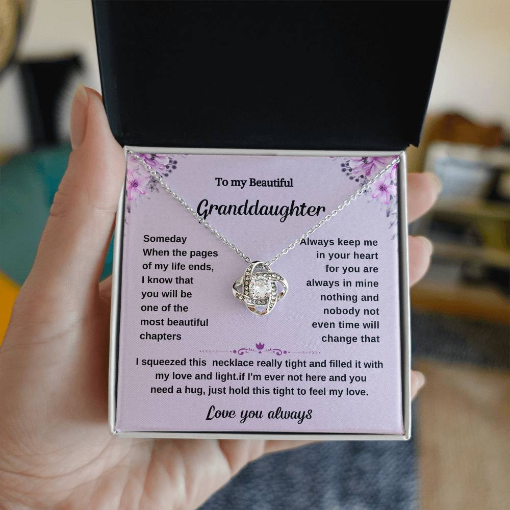 Granddaughter necklace from Grandpa or grandma birthday gif for grandkids