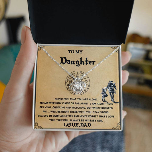 Daughter Necklace, From Viking Dad To My Daughter Necklace, I Want You To Believe Deep In Your Heart