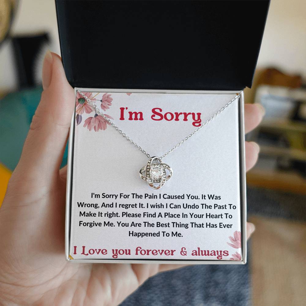 I am sorry wife partner gift necklace . apology gift for her