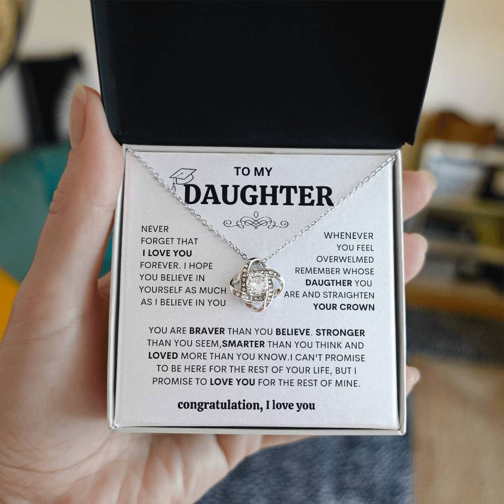 "Daughter Gift Necklace with Loving Message - Jewelry Keepsake from Parents - Inspirational"