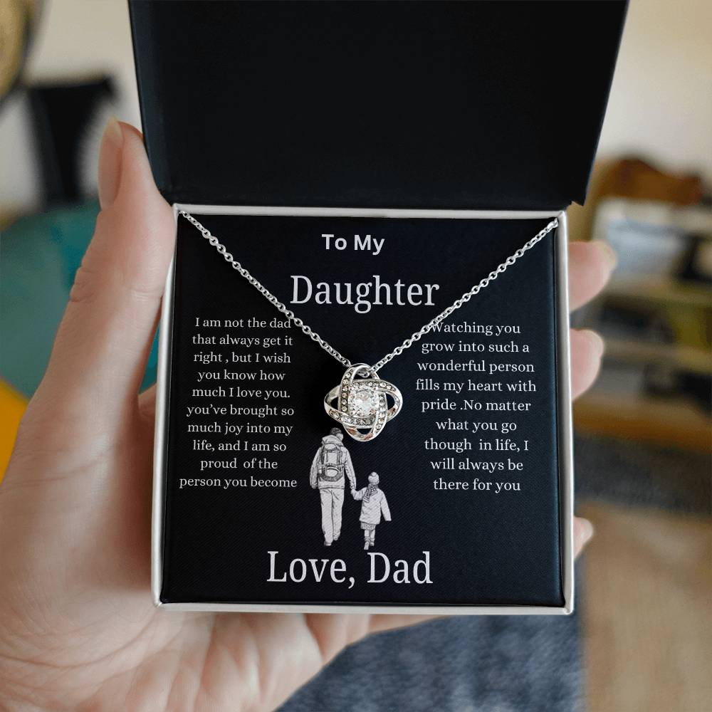 To My Daughter Necklace from Dad - Meaningful Gift of Love" "Father to Daughter Necklace - Heartfelt Gift for Her"