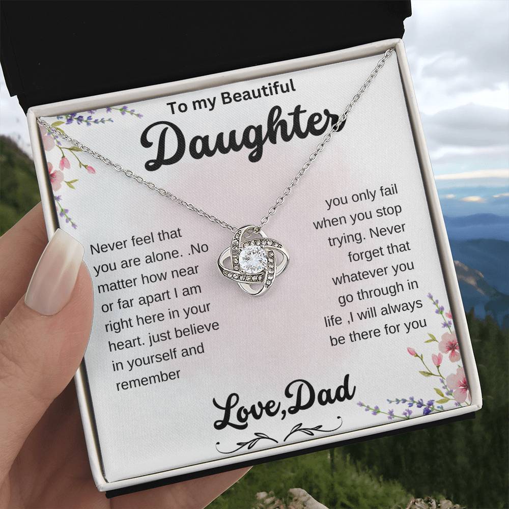 Daughter Necklace From Dad,Sentimental fatherly love gift necklace for daughter,