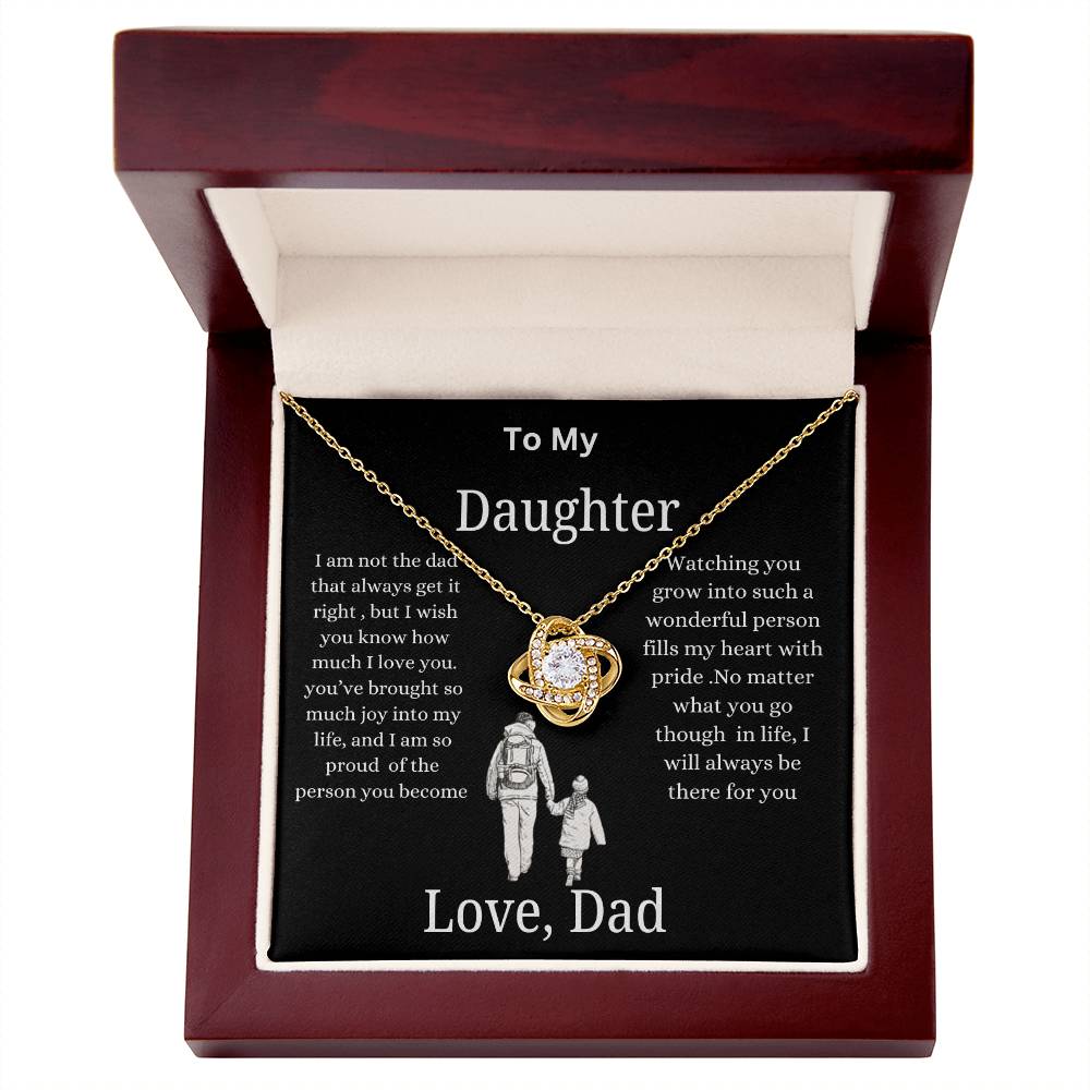 To My Daughter Necklace from Dad - Meaningful Gift of Love" "Father to Daughter Necklace - Heartfelt Gift for Her"