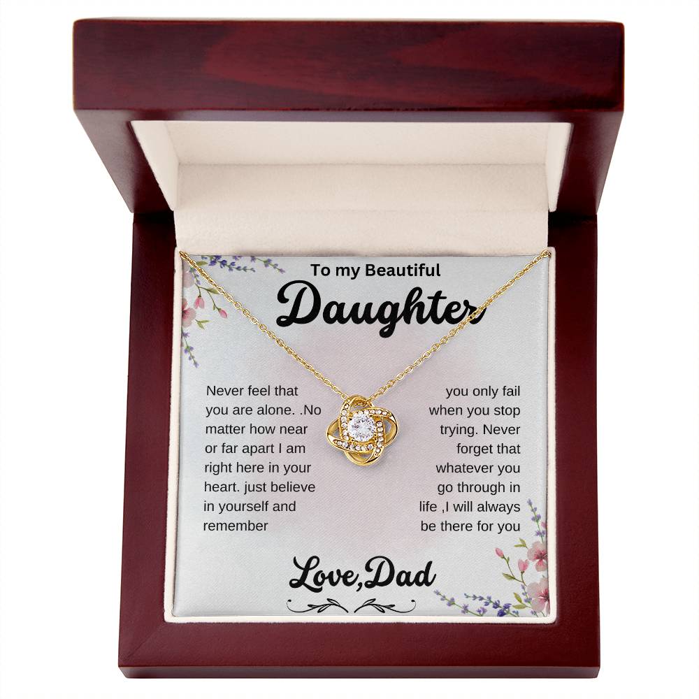 Daughter Necklace From Dad,Sentimental fatherly love gift necklace for daughter,