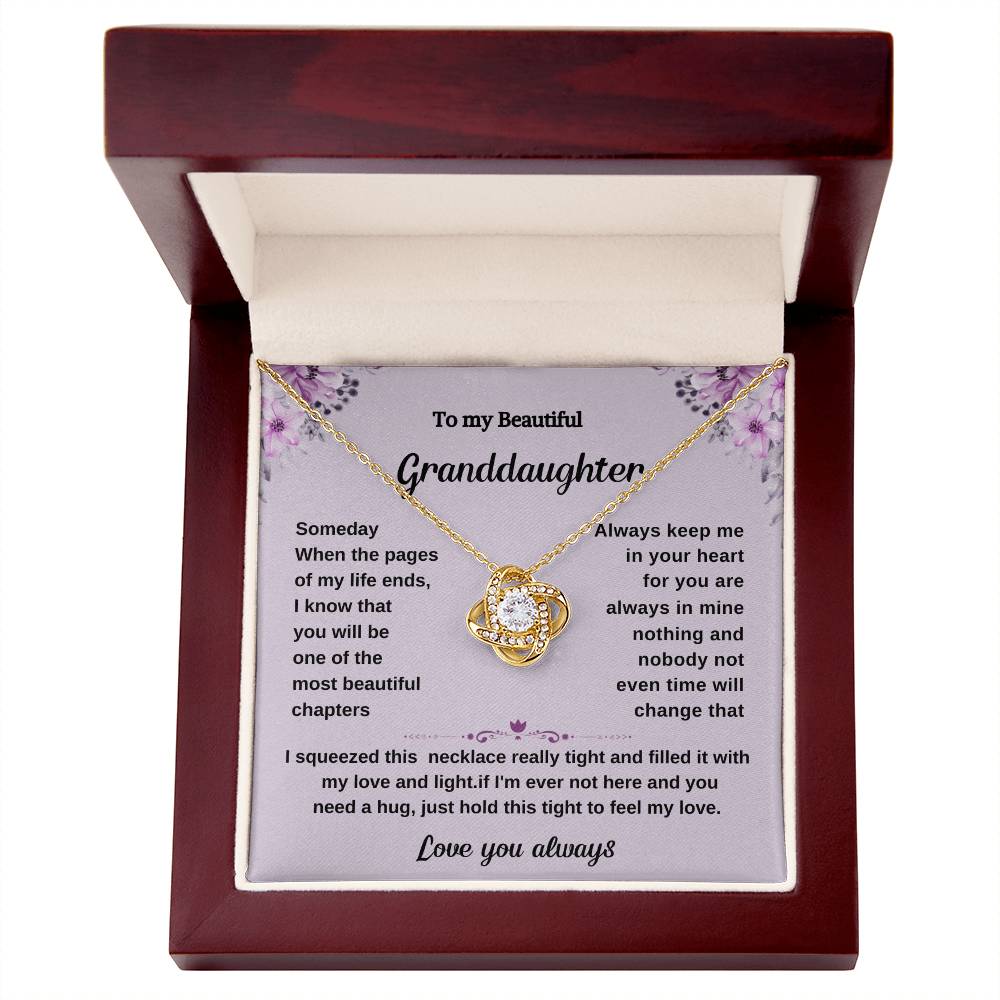 Granddaughter necklace from Grandpa or grandma birthday gif for grandkids