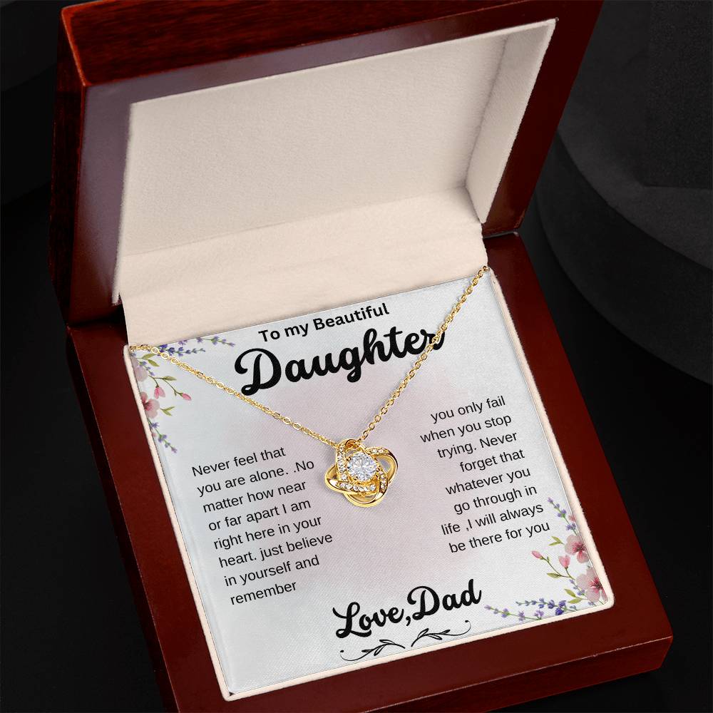 Daughter Necklace From Dad,Sentimental fatherly love gift necklace for daughter,