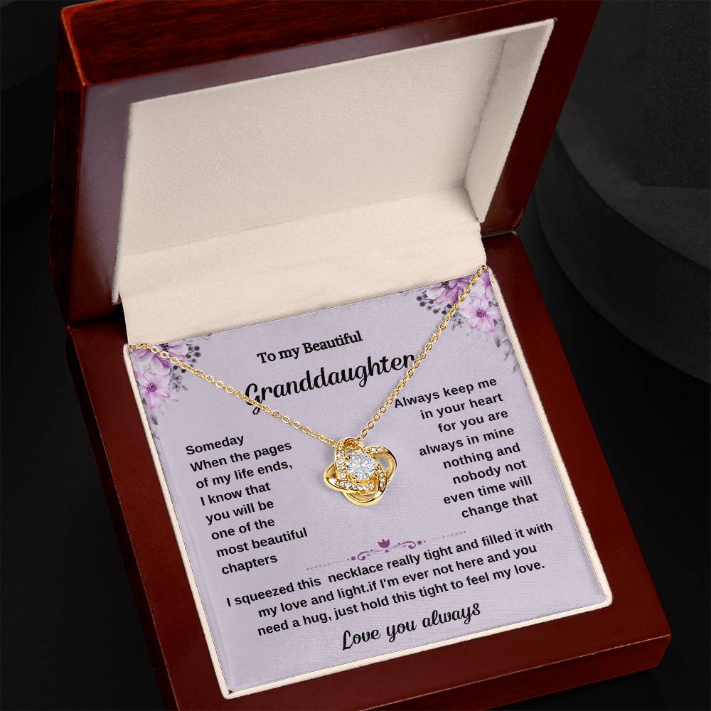 Granddaughter necklace from Grandpa or grandma birthday gif for grandkids