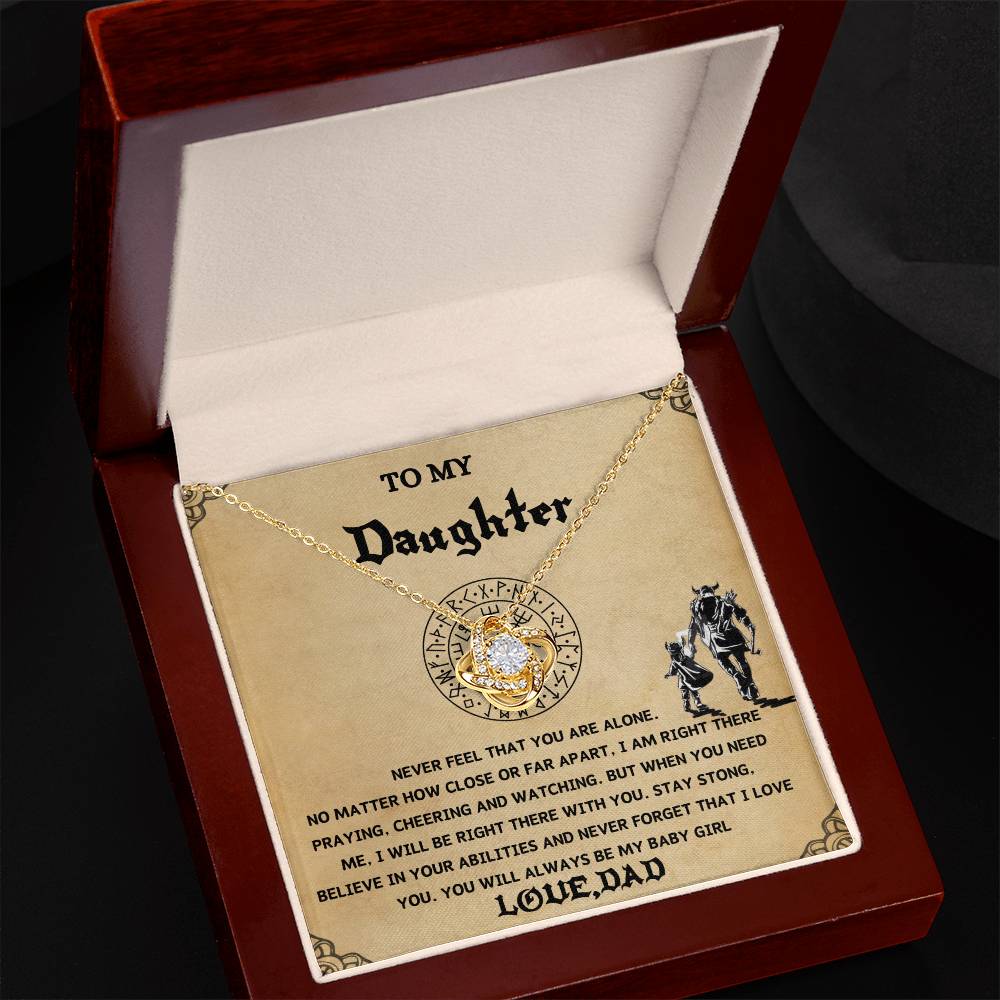 Daughter Necklace, From Viking Dad To My Daughter Necklace, I Want You To Believe Deep In Your Heart