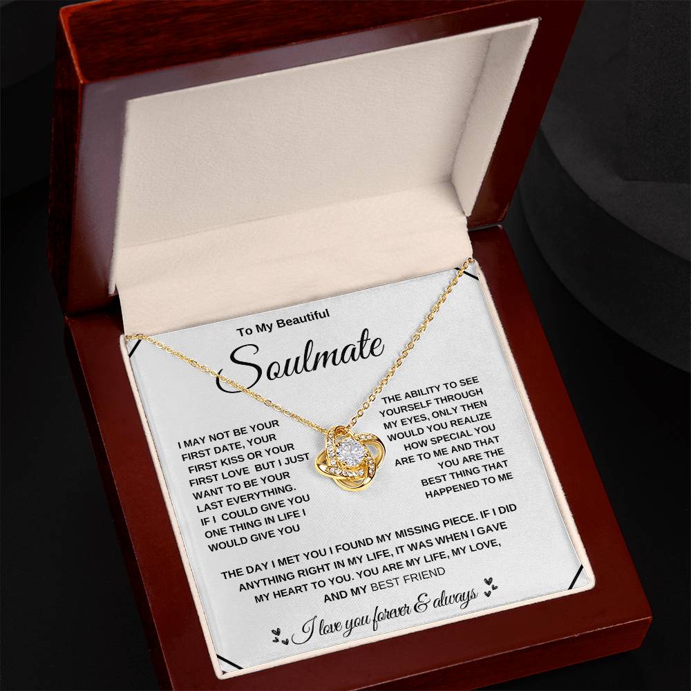 Forever Love Soulmate Necklace Gift for Wife,Romantic Soulmate Necklace for Wife - Thoughtful Gift Idea