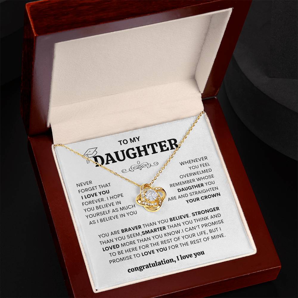 "Daughter Gift Necklace with Loving Message - Jewelry Keepsake from Parents - Inspirational"