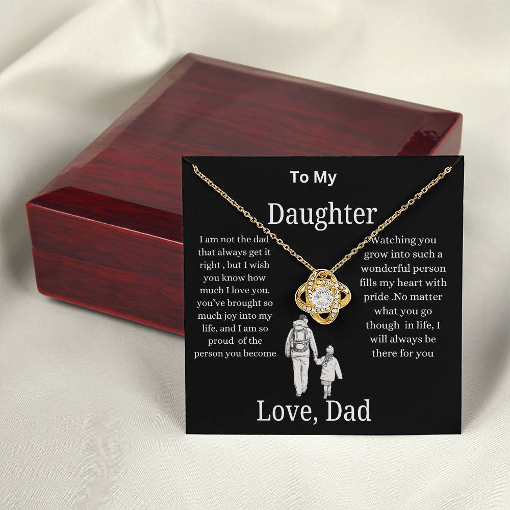 To My Daughter Necklace from Dad - Meaningful Gift of Love" "Father to Daughter Necklace - Heartfelt Gift for Her"