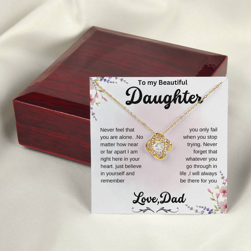 Daughter Necklace From Dad,Sentimental fatherly love gift necklace for daughter,