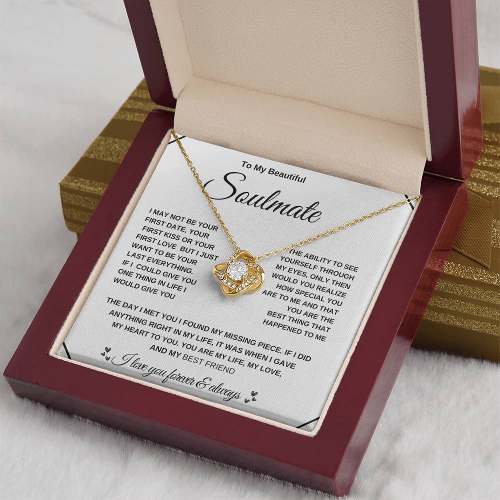 Forever Love Soulmate Necklace Gift for Wife,Romantic Soulmate Necklace for Wife - Thoughtful Gift Idea