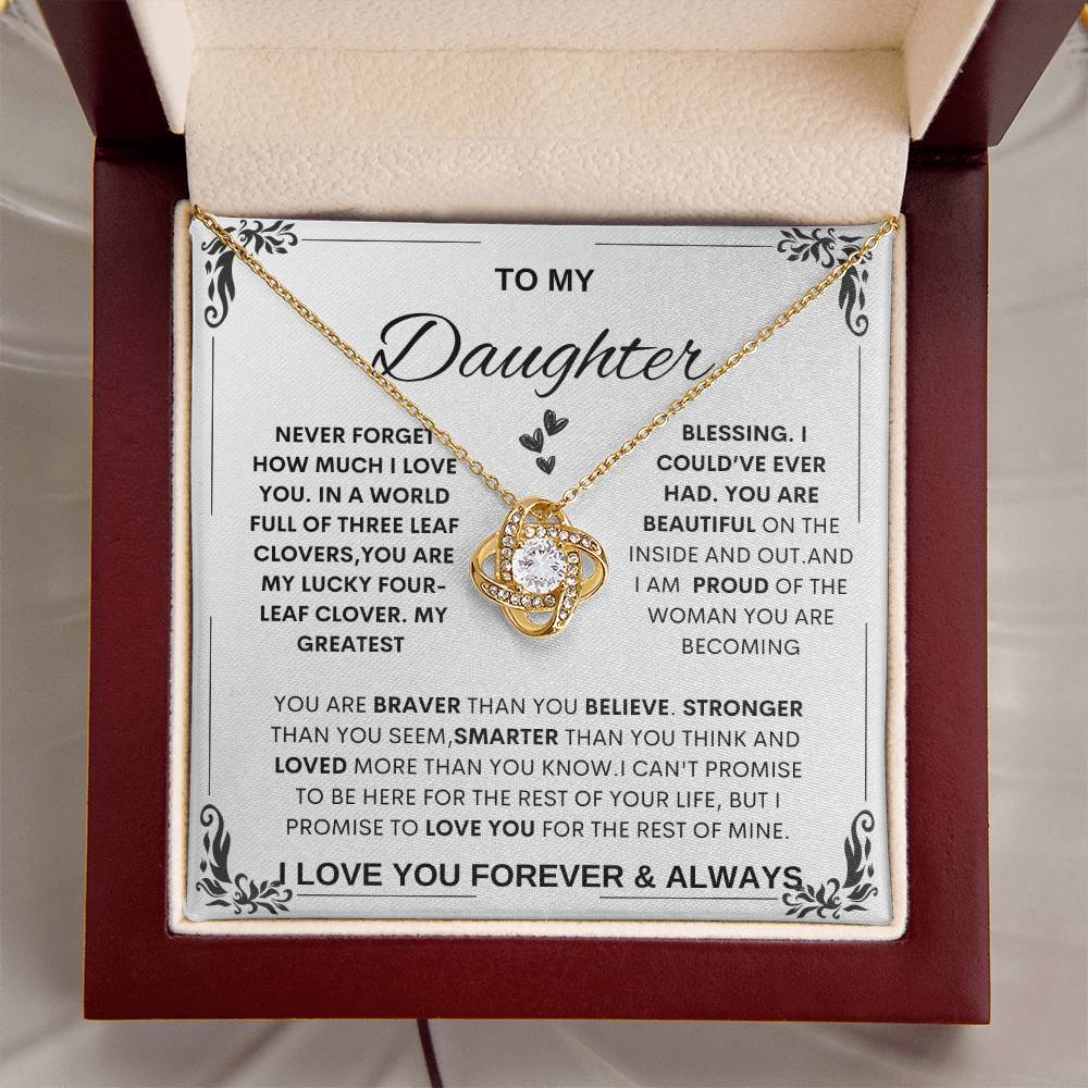 Daughter Necklace Gift, Heartfelt Necklace for Daughter, special  daughter gift from mom and dad