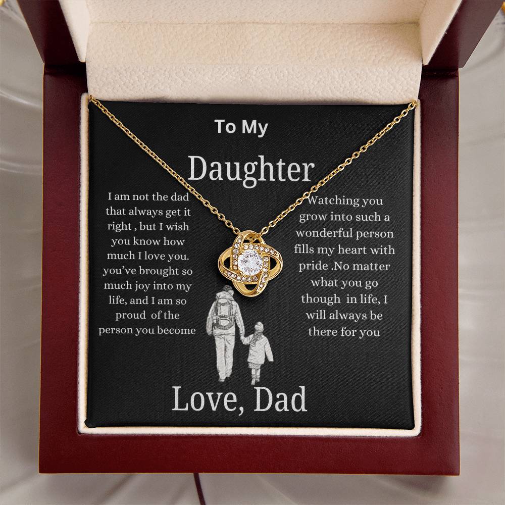 To My Daughter Necklace from Dad - Meaningful Gift of Love" "Father to Daughter Necklace - Heartfelt Gift for Her"