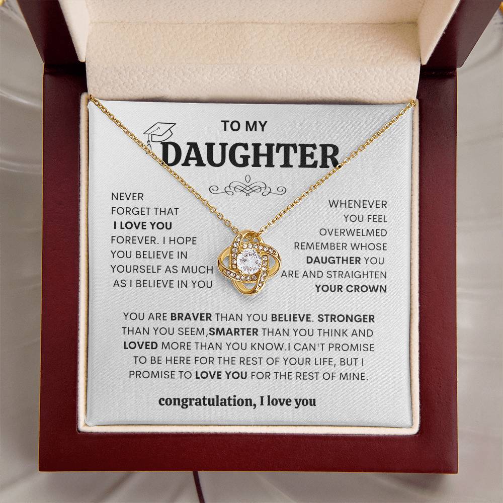 "Daughter Gift Necklace with Loving Message - Jewelry Keepsake from Parents - Inspirational"