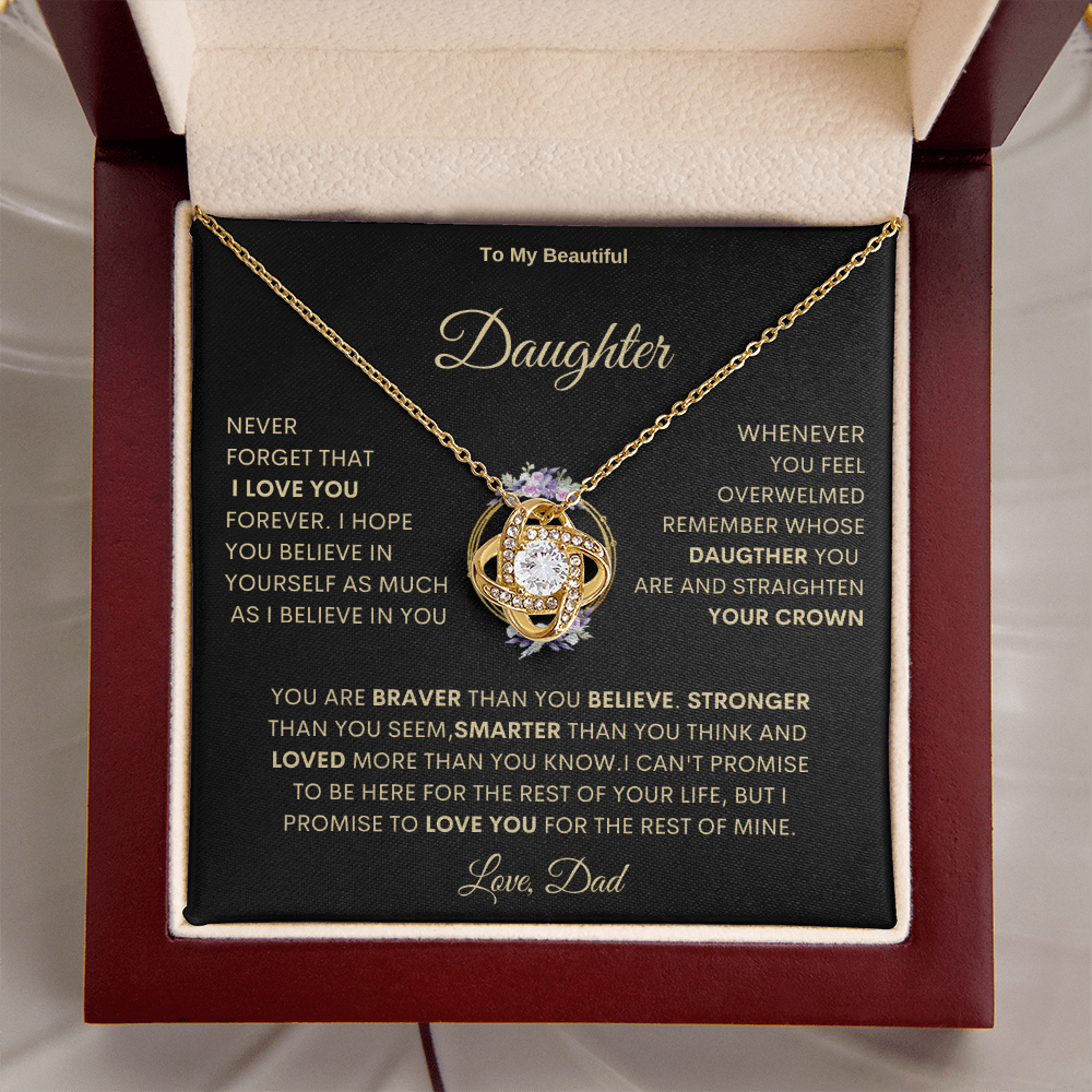 Daughter necklace gift from dad ,mom,special Christmas  Daughter present .