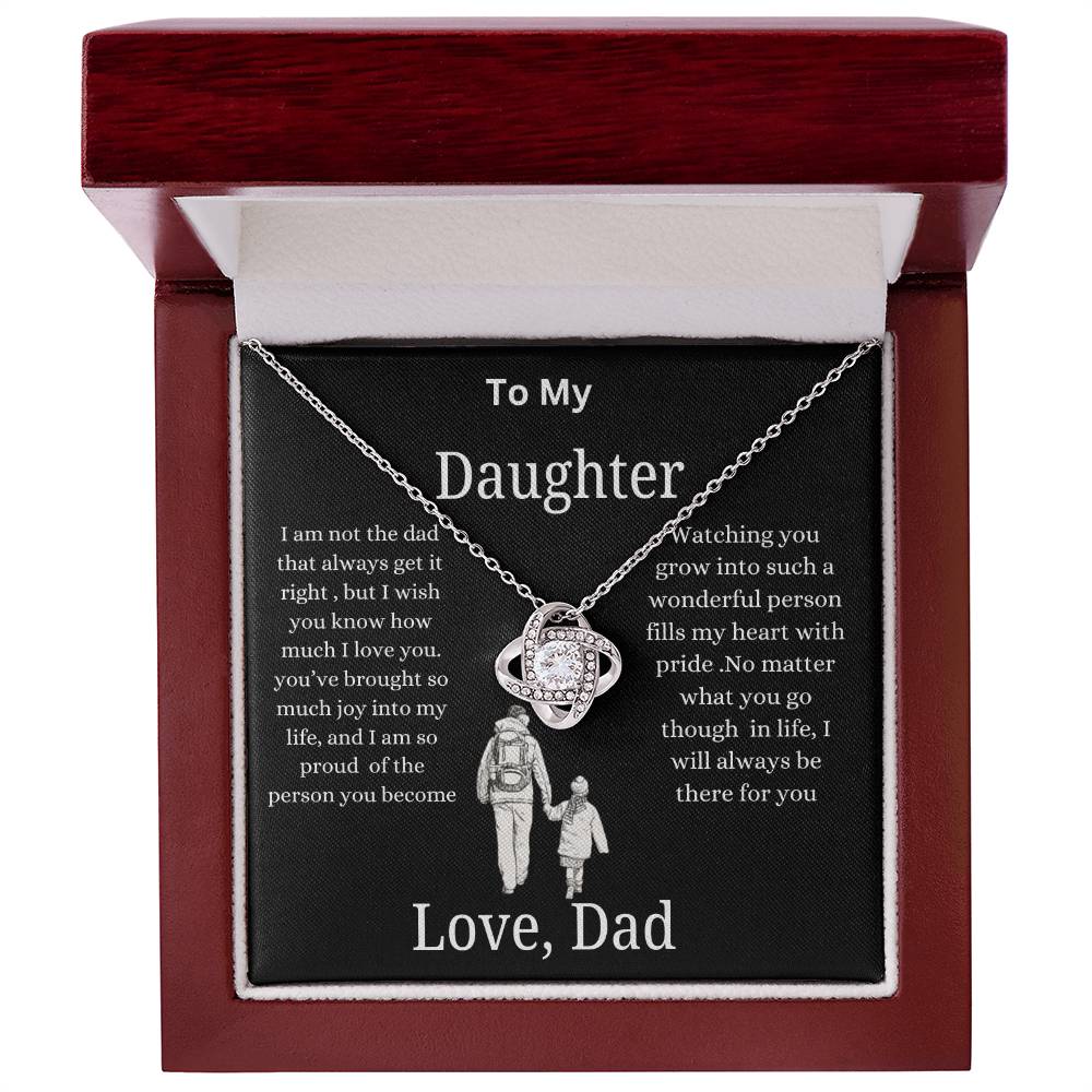 To My Daughter Necklace from Dad - Meaningful Gift of Love" "Father to Daughter Necklace - Heartfelt Gift for Her"