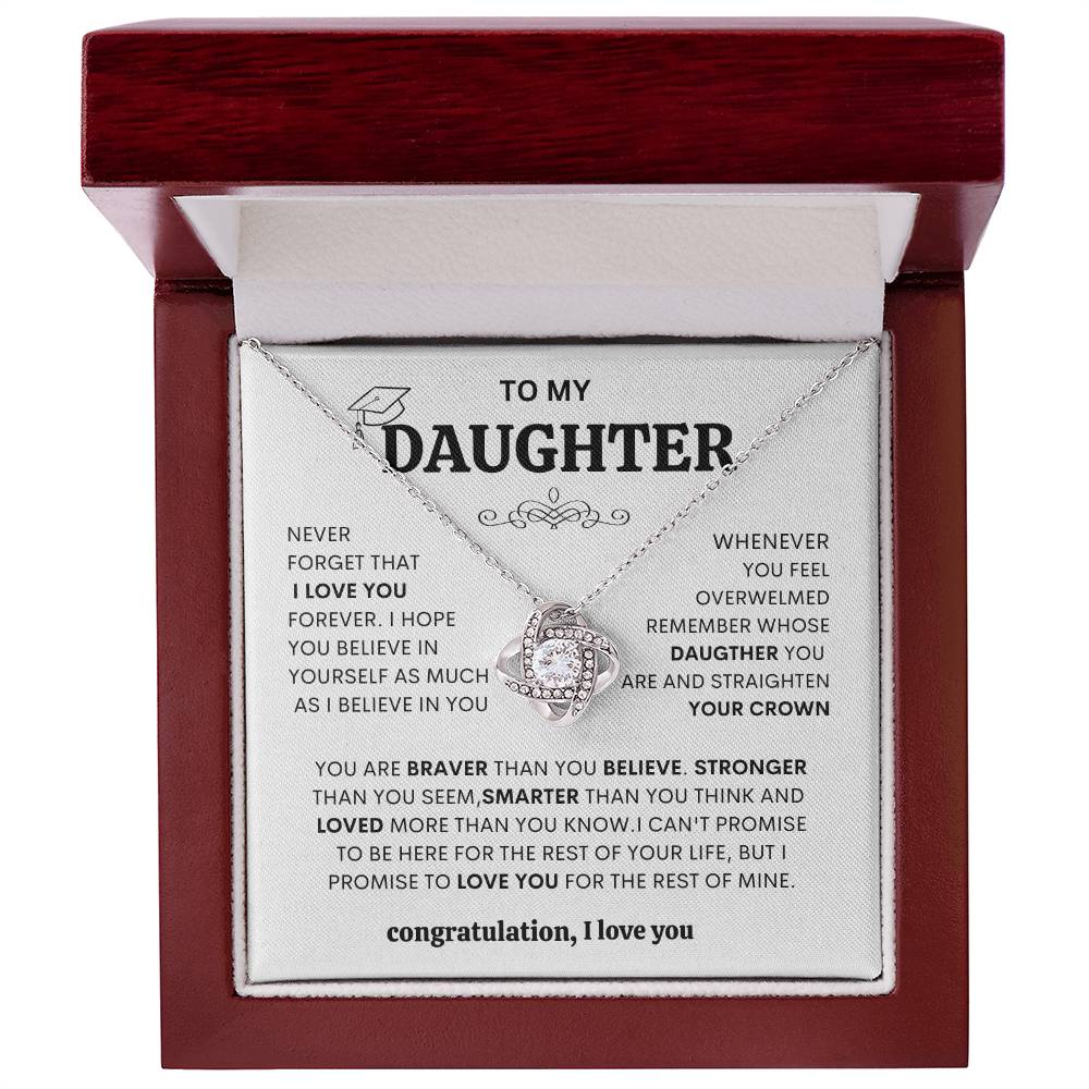 "Daughter Gift Necklace with Loving Message - Jewelry Keepsake from Parents - Inspirational"