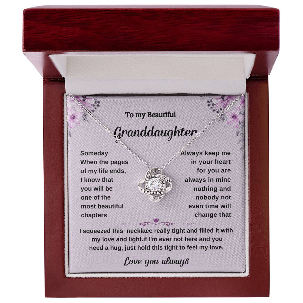 Granddaughter necklace from Grandpa or grandma birthday gif for grandkids