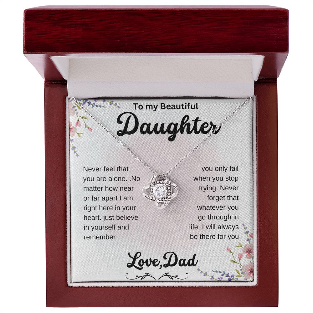 Daughter Necklace From Dad,Sentimental fatherly love gift necklace for daughter,