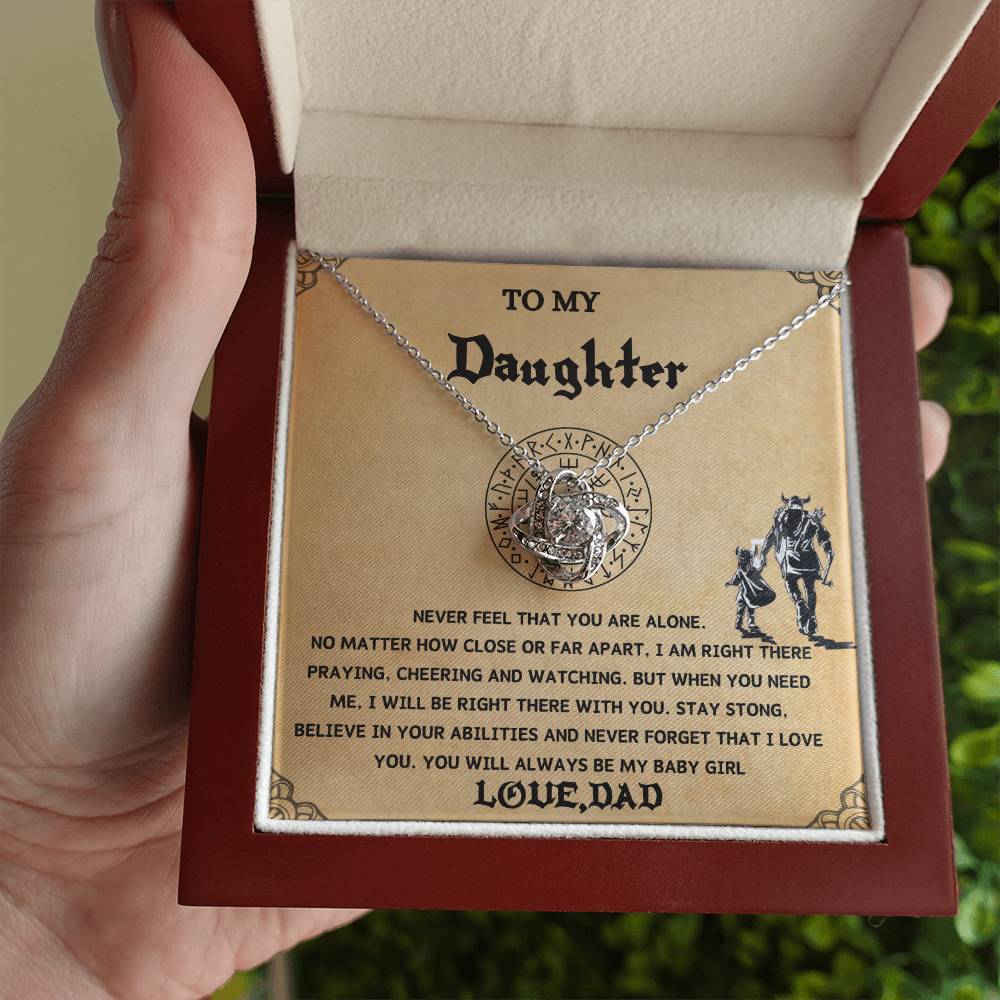 Daughter Necklace, From Viking Dad To My Daughter Necklace, I Want You To Believe Deep In Your Heart