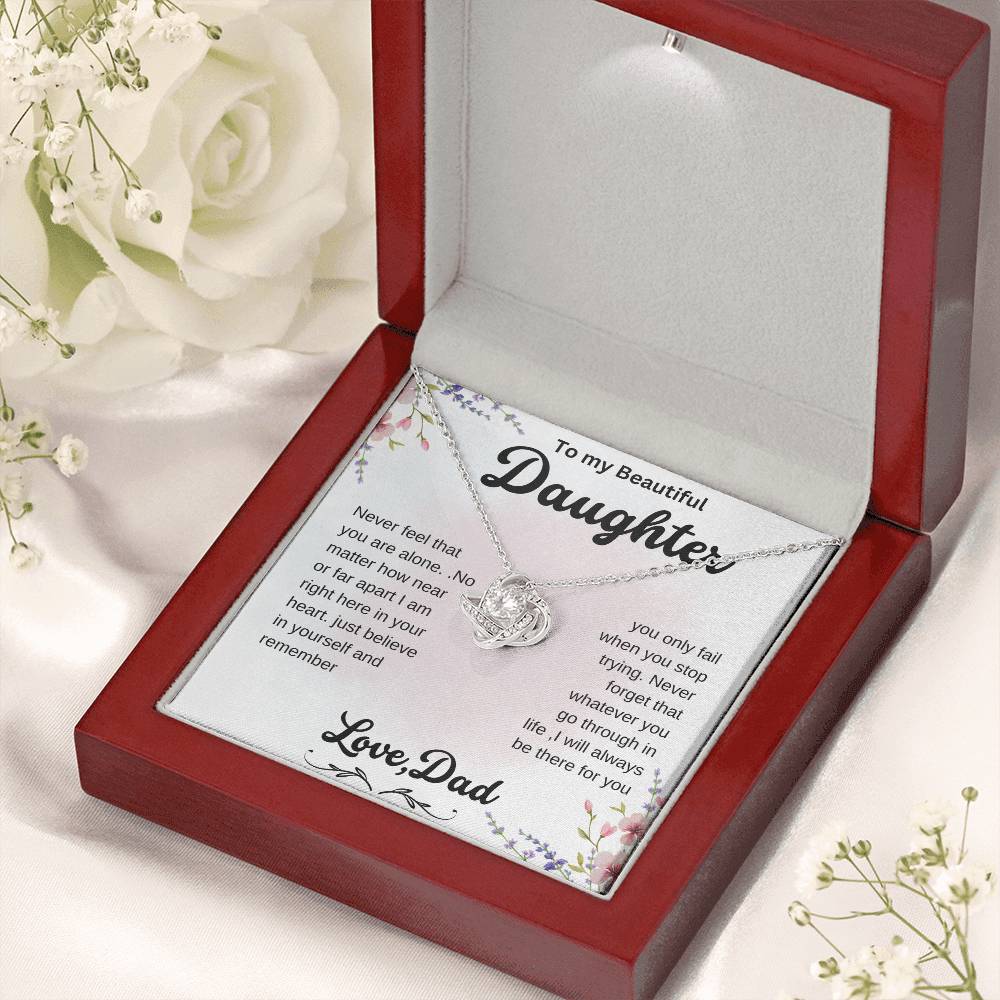 Daughter Necklace From Dad,Sentimental fatherly love gift necklace for daughter,