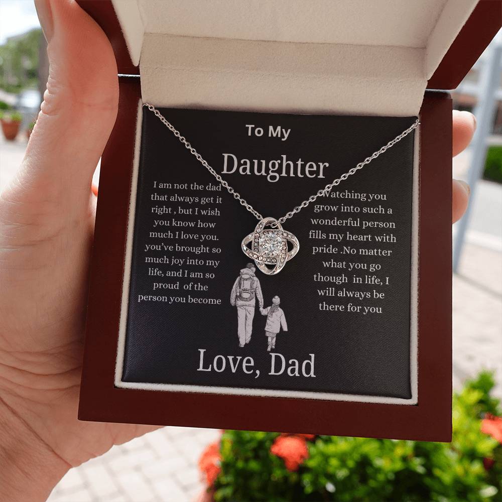 To My Daughter Necklace from Dad - Meaningful Gift of Love" "Father to Daughter Necklace - Heartfelt Gift for Her"