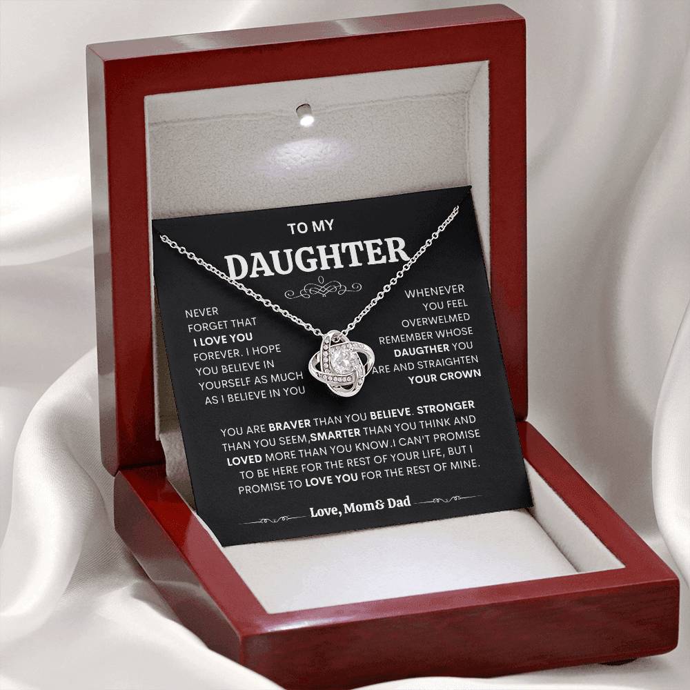 Daughter gift necklace, Sentimental jewelry for daughter, Necklace for daughter from mom, Personalized daughter necklace, Necklace for daughter's birthday" "Mother-daughter jewelry" "Daughter heart necklace