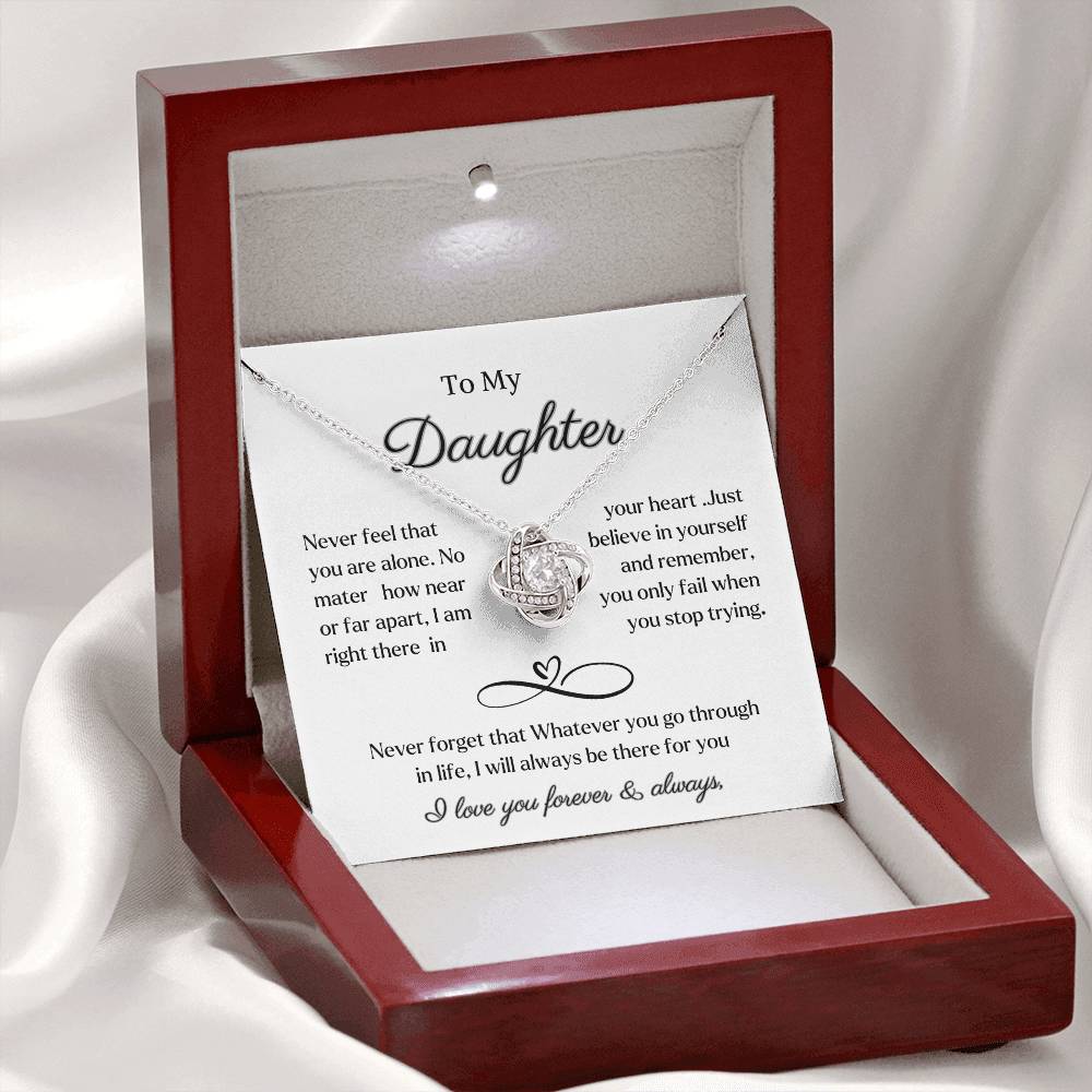 Daughter necklace gift from dad or mom .Birthday Christmas gift from parents to daughter