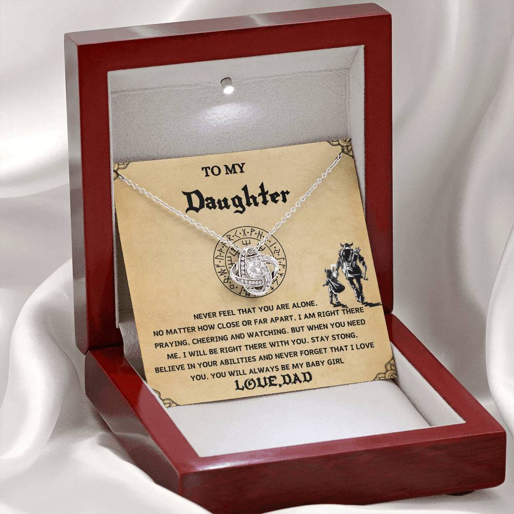 Daughter Necklace, From Viking Dad To My Daughter Necklace, I Want You To Believe Deep In Your Heart